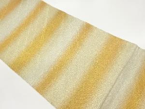 綴れ横段に斜め縞模様織出し全通袋帯